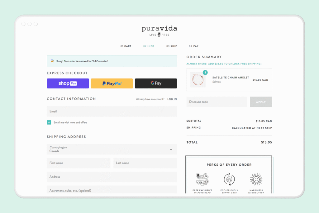 shopify conversion rate optimization checkout